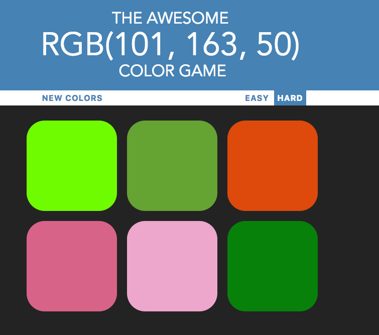 RGB Color Game